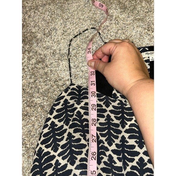 Madewell Batik Geometric Prink 100% Silk Cami Dress 6 Lightweight Breezy - Picture 4 of 7